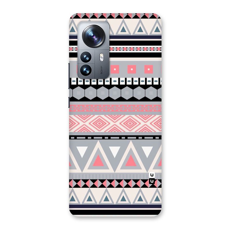 Grey Pink Pattern Back Case for Xiaomi 12 Pro