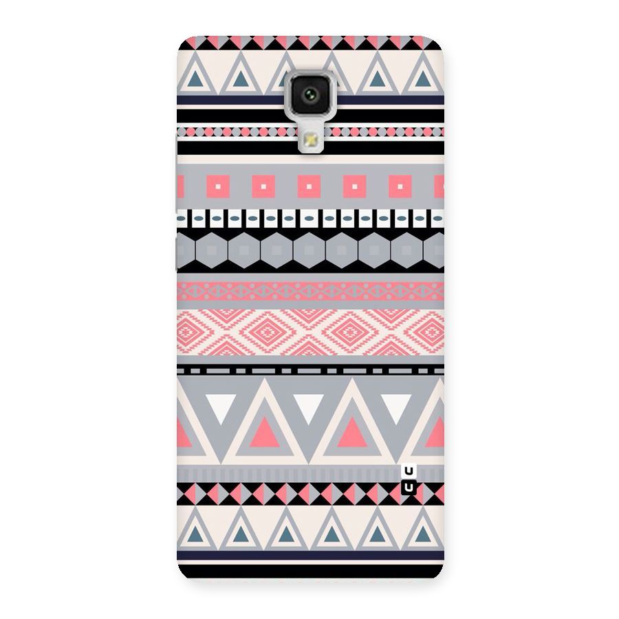 Grey Pink Pattern Back Case for Xiaomi Mi 4