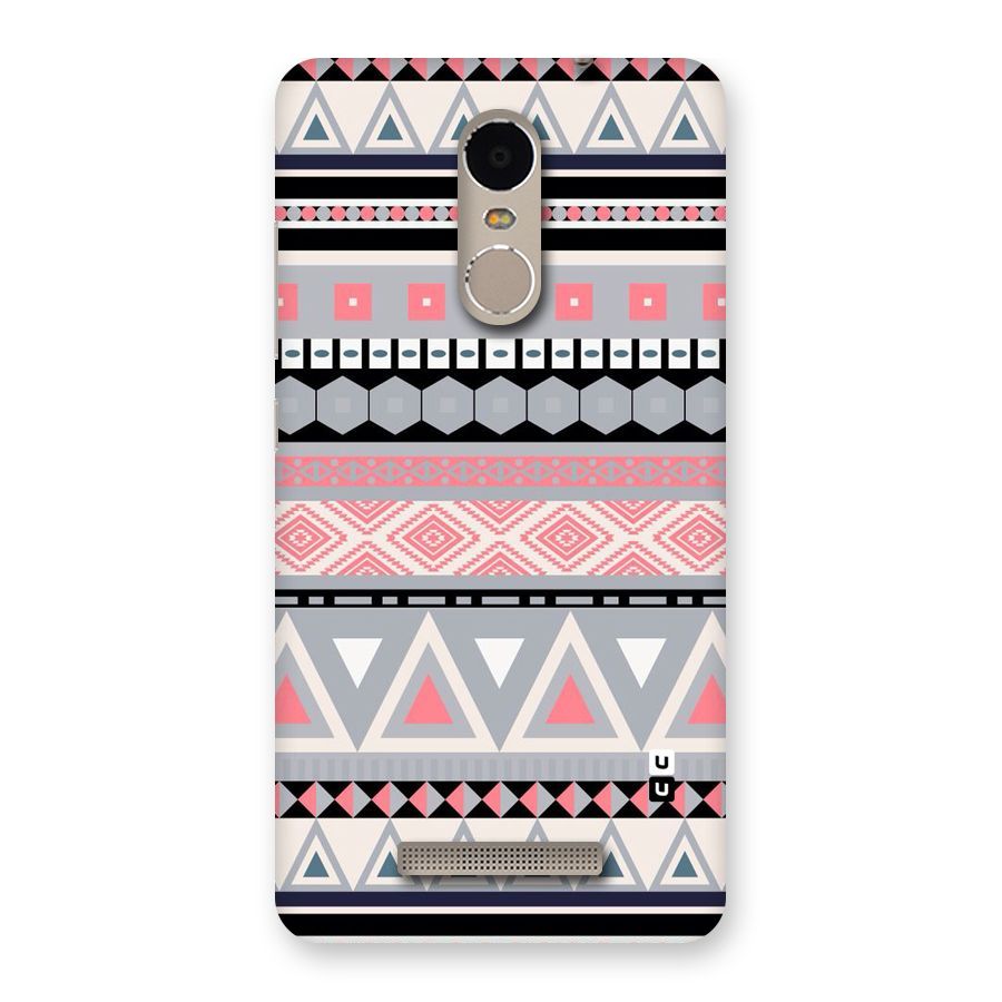 Grey Pink Pattern Back Case for Xiaomi Redmi Note 3