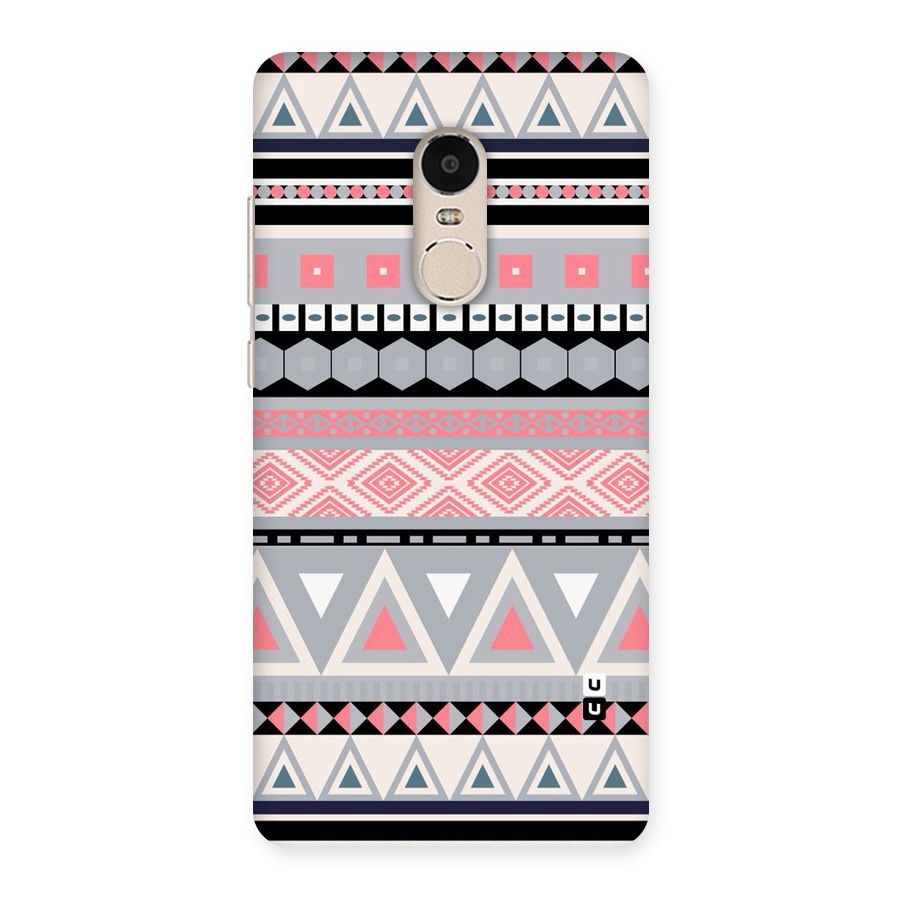 Grey Pink Pattern Back Case for Xiaomi Redmi Note 4