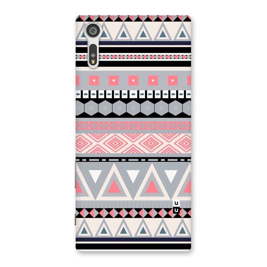 Grey Pink Pattern Back Case for Xperia XZ
