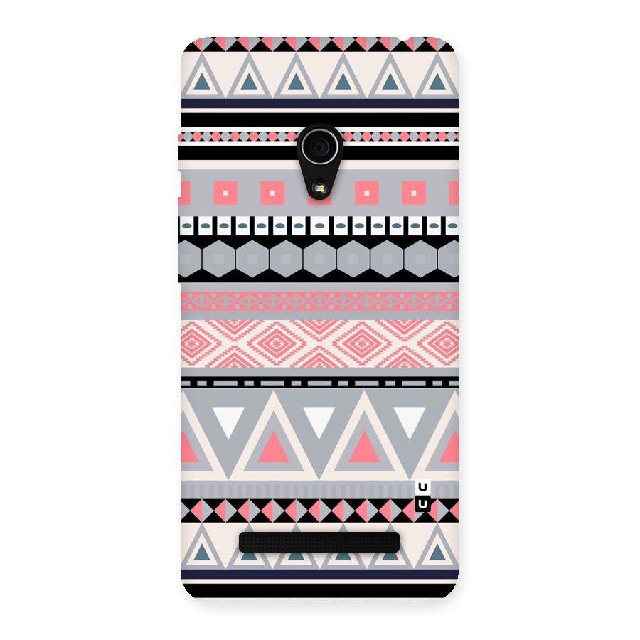Grey Pink Pattern Back Case for Zenfone 5
