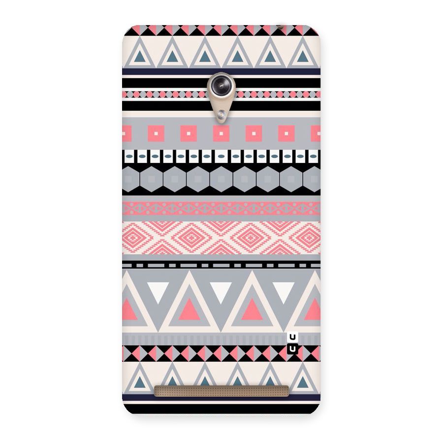 Grey Pink Pattern Back Case for Zenfone 6