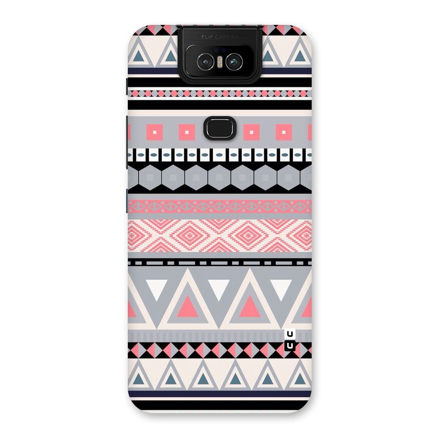 Grey Pink Pattern Back Case for Zenfone 6z