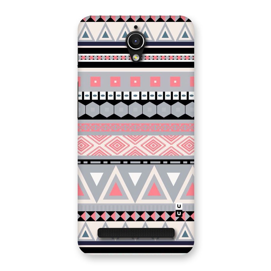 Grey Pink Pattern Back Case for Zenfone Go