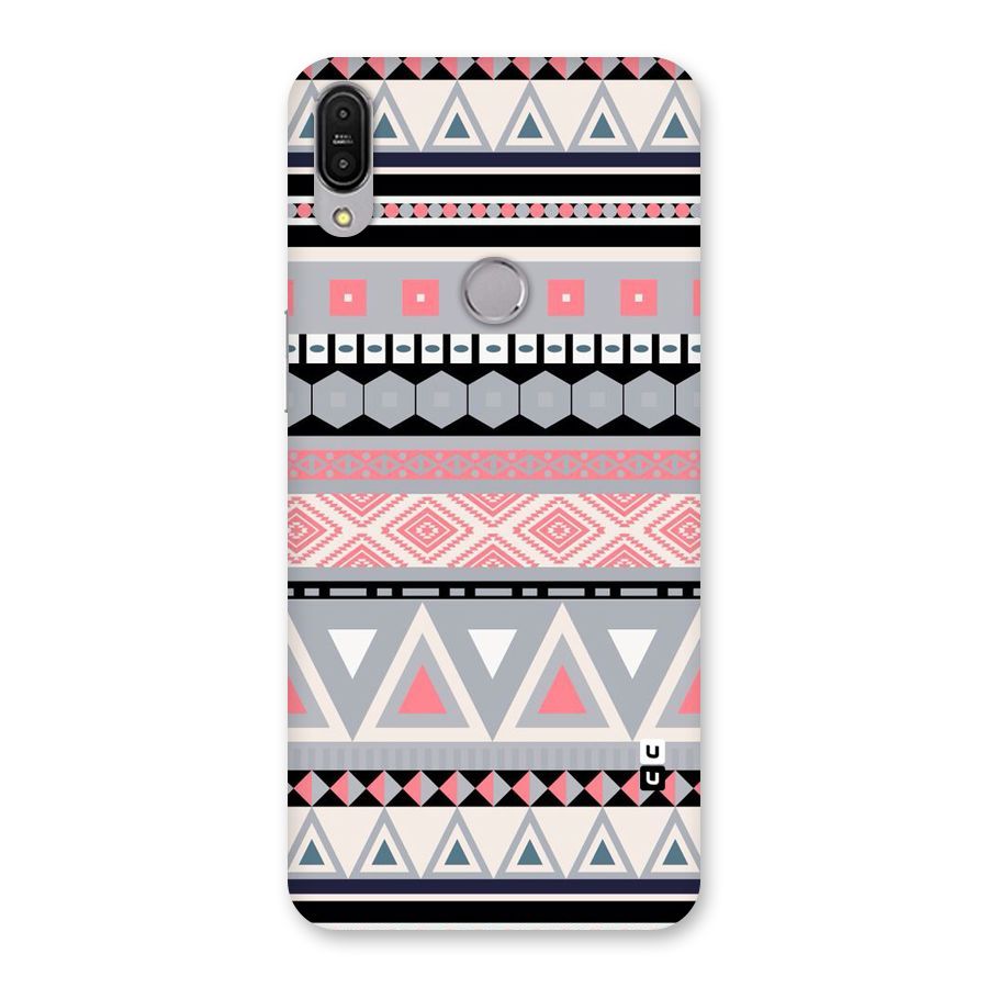 Grey Pink Pattern Back Case for Zenfone Max Pro M1