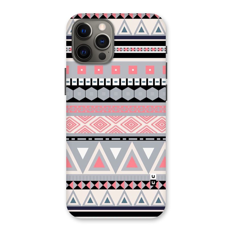 Grey Pink Pattern Back Case for iPhone 12 Pro Max