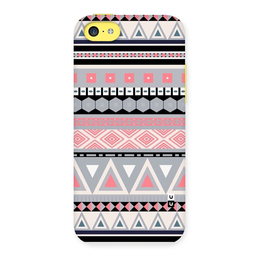 Grey Pink Pattern Back Case for iPhone 5C