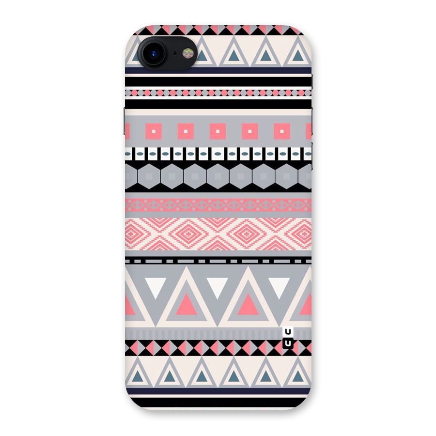 Grey Pink Pattern Back Case for iPhone SE 2020