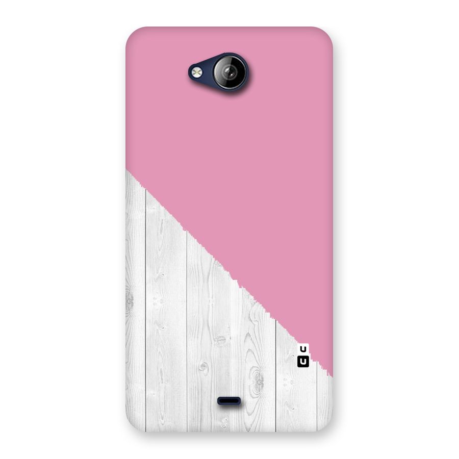 Grey Pink Wooden Design Back Case for Canvas Play Q355