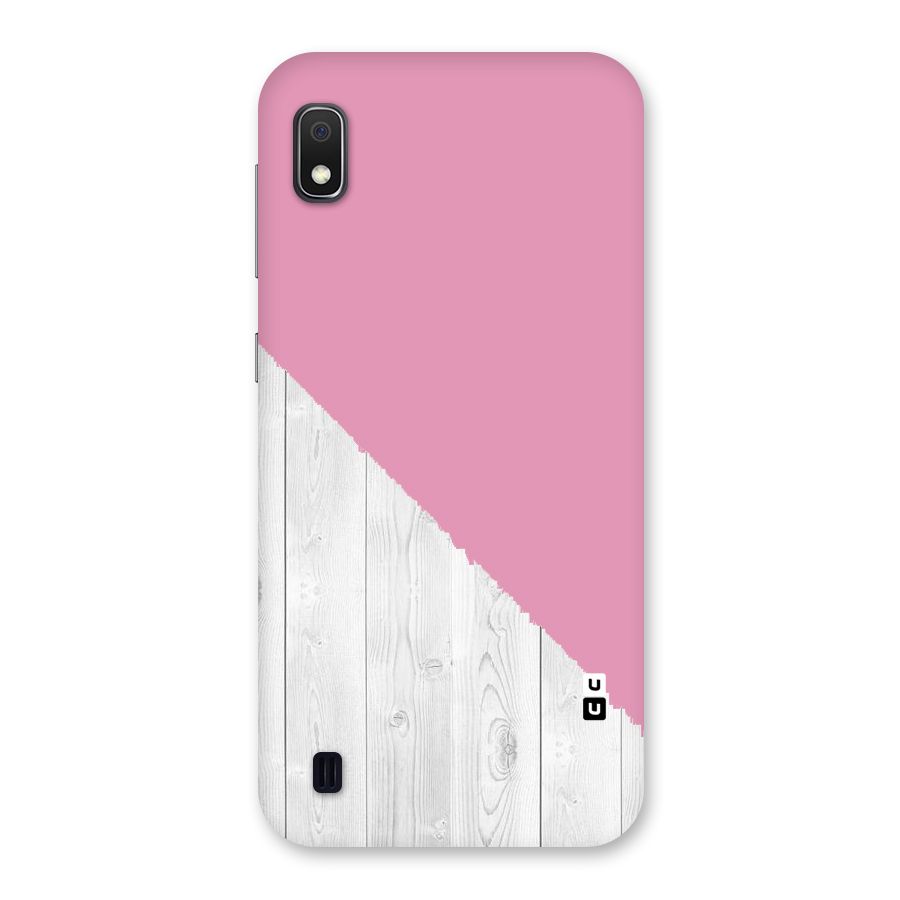 Grey Pink Wooden Design Back Case for Galaxy A10