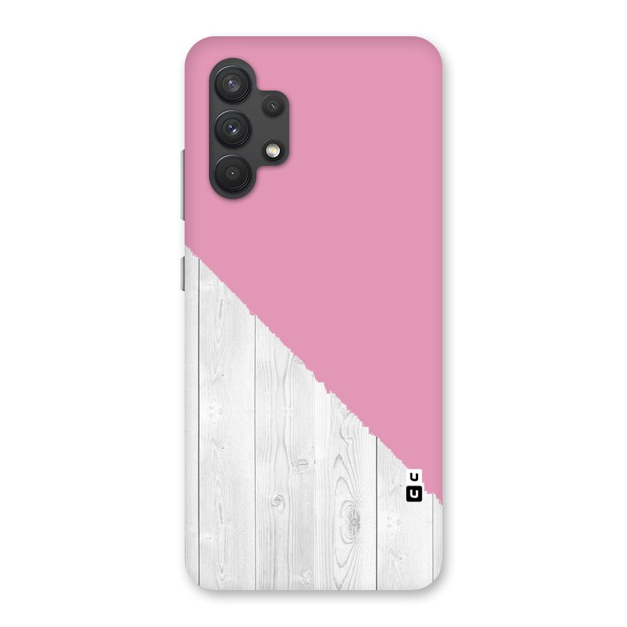 Grey Pink Wooden Design Back Case for Galaxy A32
