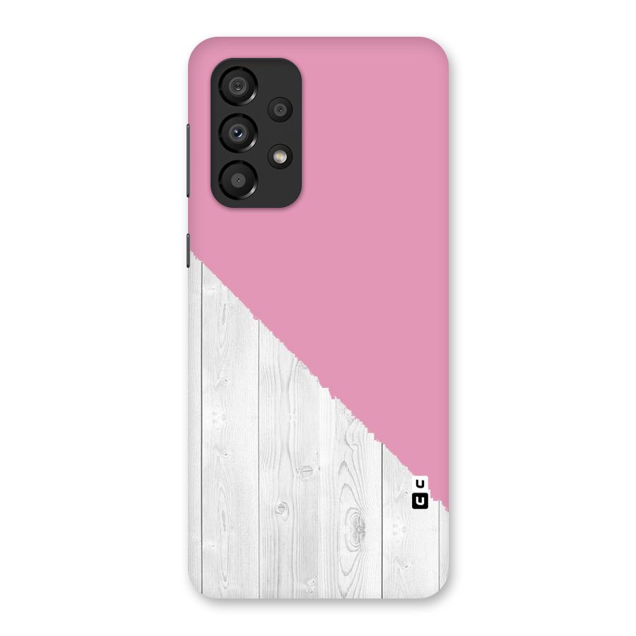 Grey Pink Wooden Design Back Case for Galaxy A33 5G