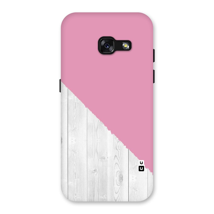 Grey Pink Wooden Design Back Case for Galaxy A3 (2017)