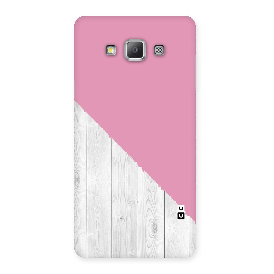 Grey Pink Wooden Design Back Case for Galaxy A7
