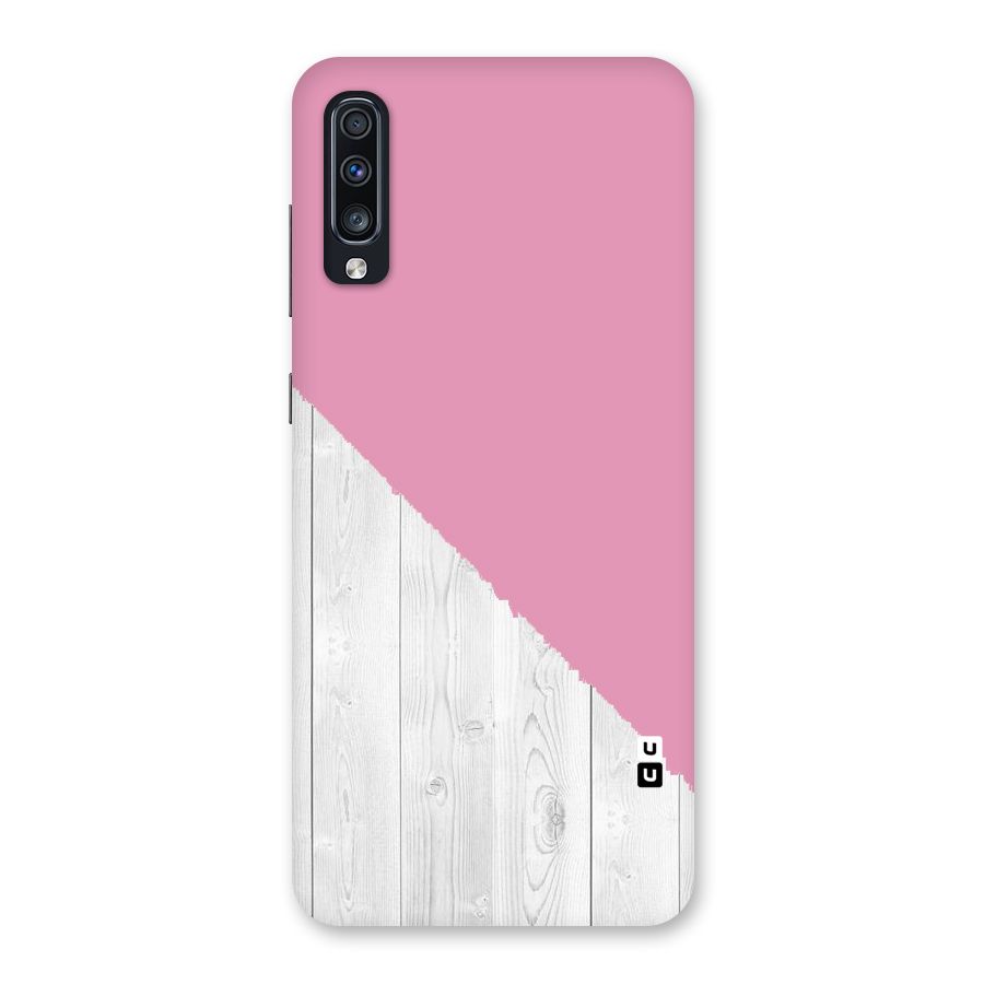Grey Pink Wooden Design Back Case for Galaxy A70