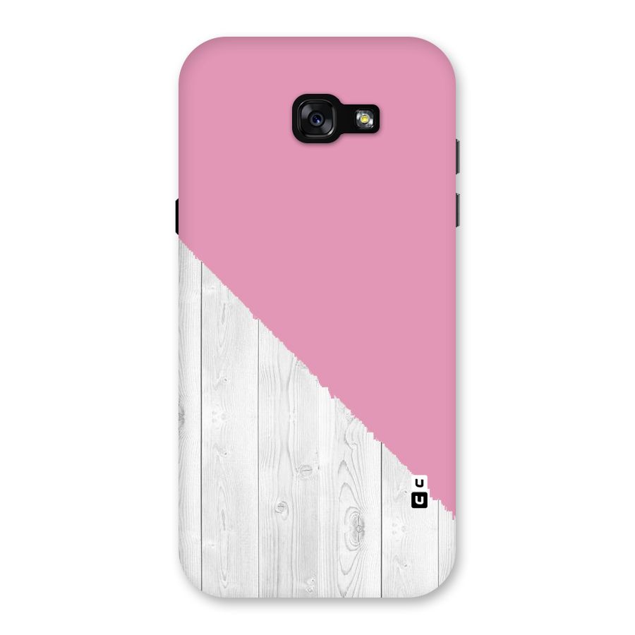 Grey Pink Wooden Design Back Case for Galaxy A7 (2017)
