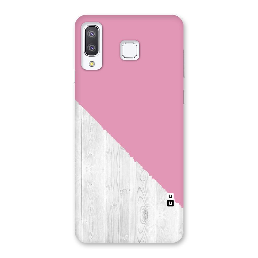 Grey Pink Wooden Design Back Case for Galaxy A8 Star
