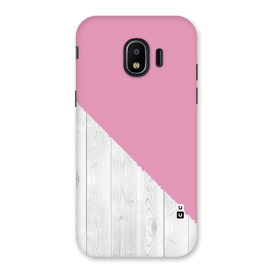 Grey Pink Wooden Design Back Case for Galaxy J2 Pro 2018