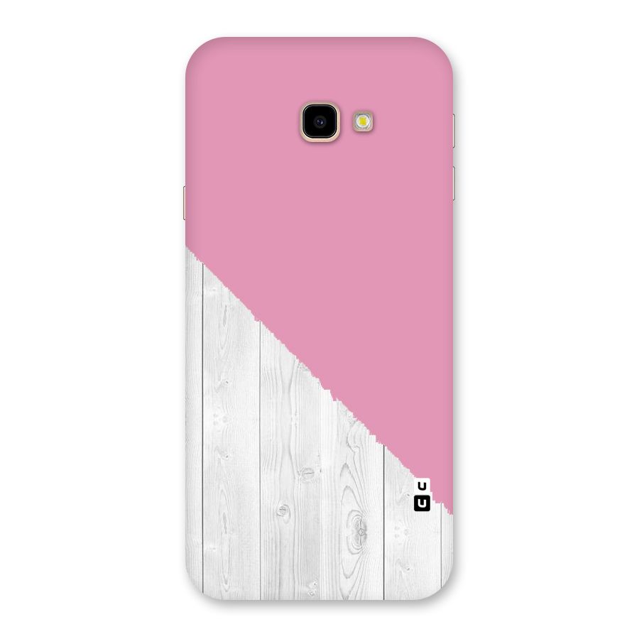Grey Pink Wooden Design Back Case for Galaxy J4 Plus