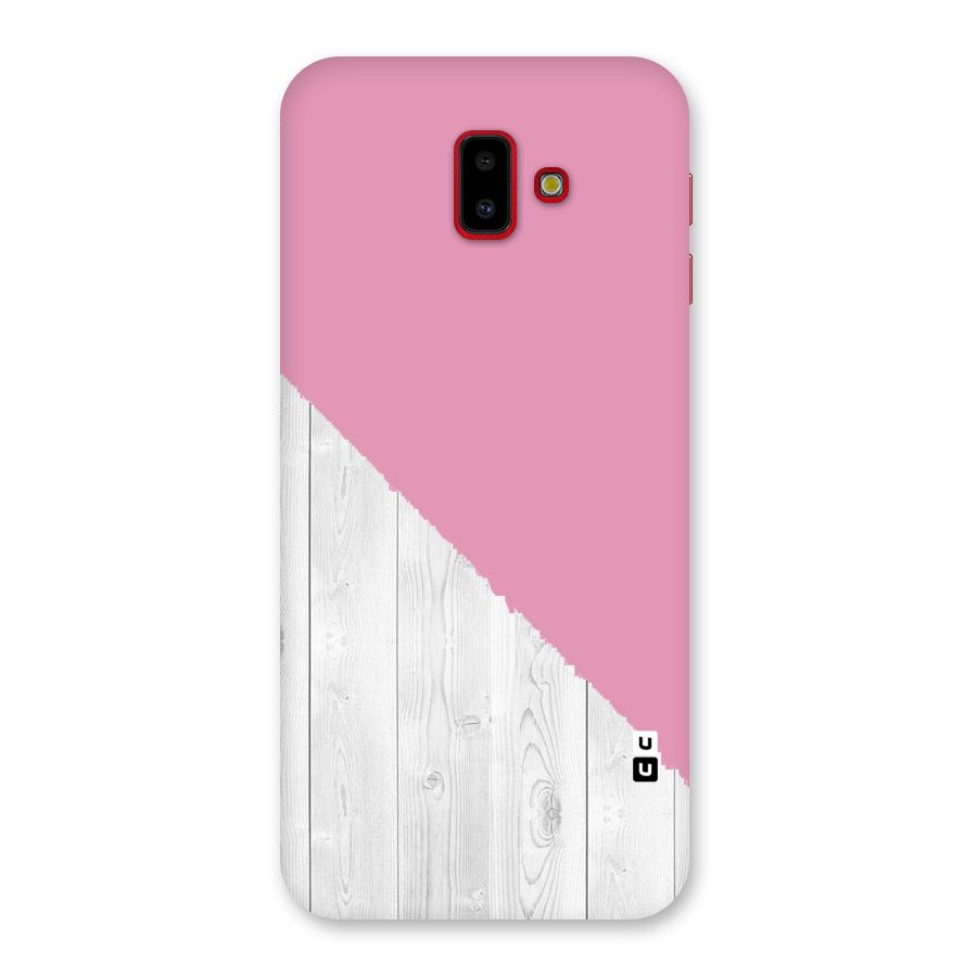 Grey Pink Wooden Design Back Case for Galaxy J6 Plus