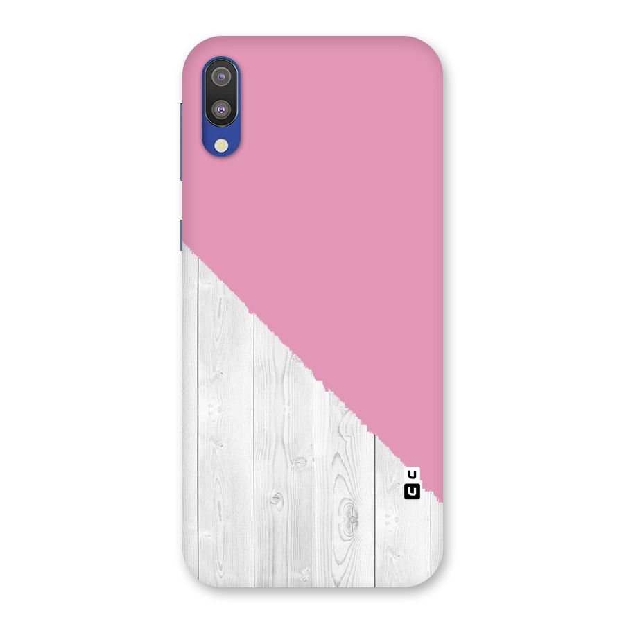 Grey Pink Wooden Design Back Case for Galaxy M10