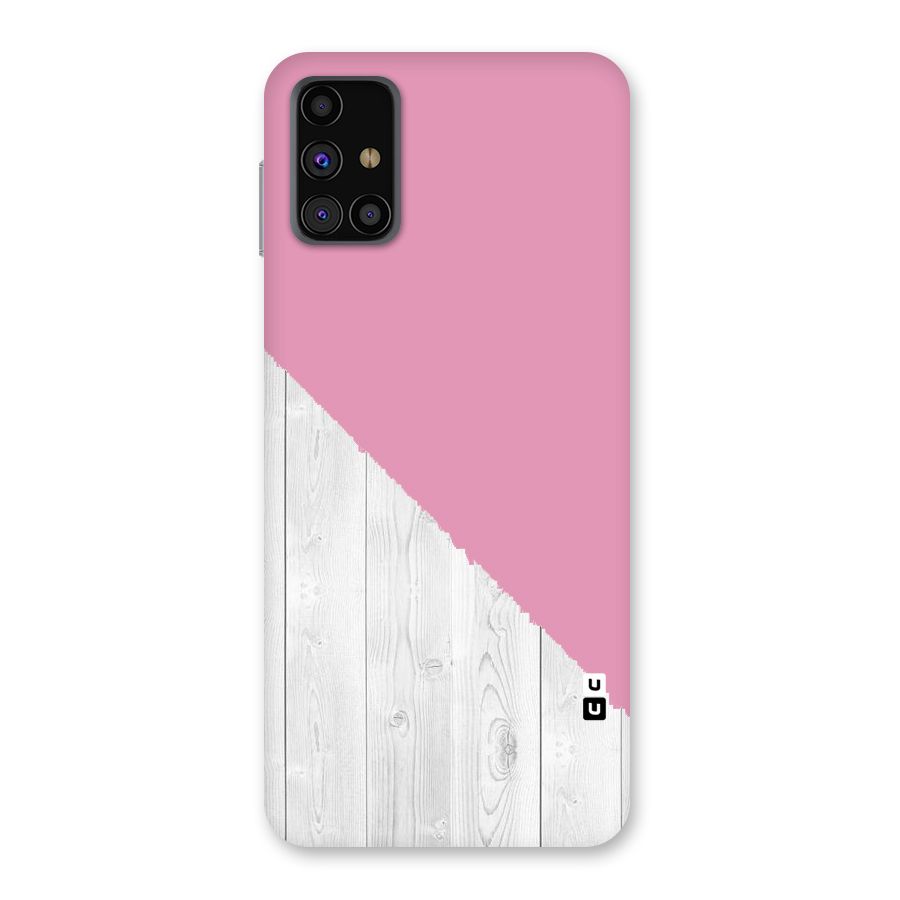 Grey Pink Wooden Design Back Case for Galaxy M31s