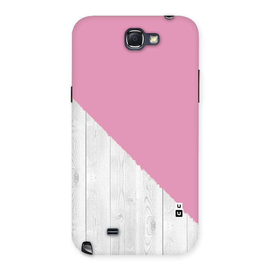 Grey Pink Wooden Design Back Case for Galaxy Note 2