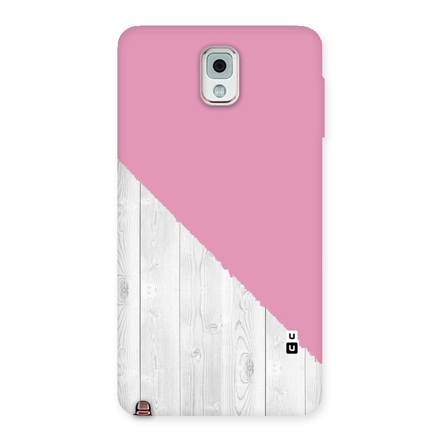 Grey Pink Wooden Design Back Case for Galaxy Note 3