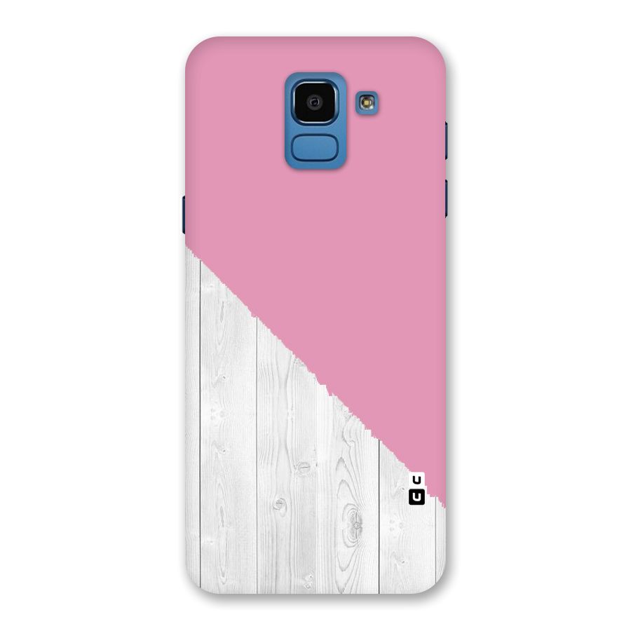 Grey Pink Wooden Design Back Case for Galaxy On6