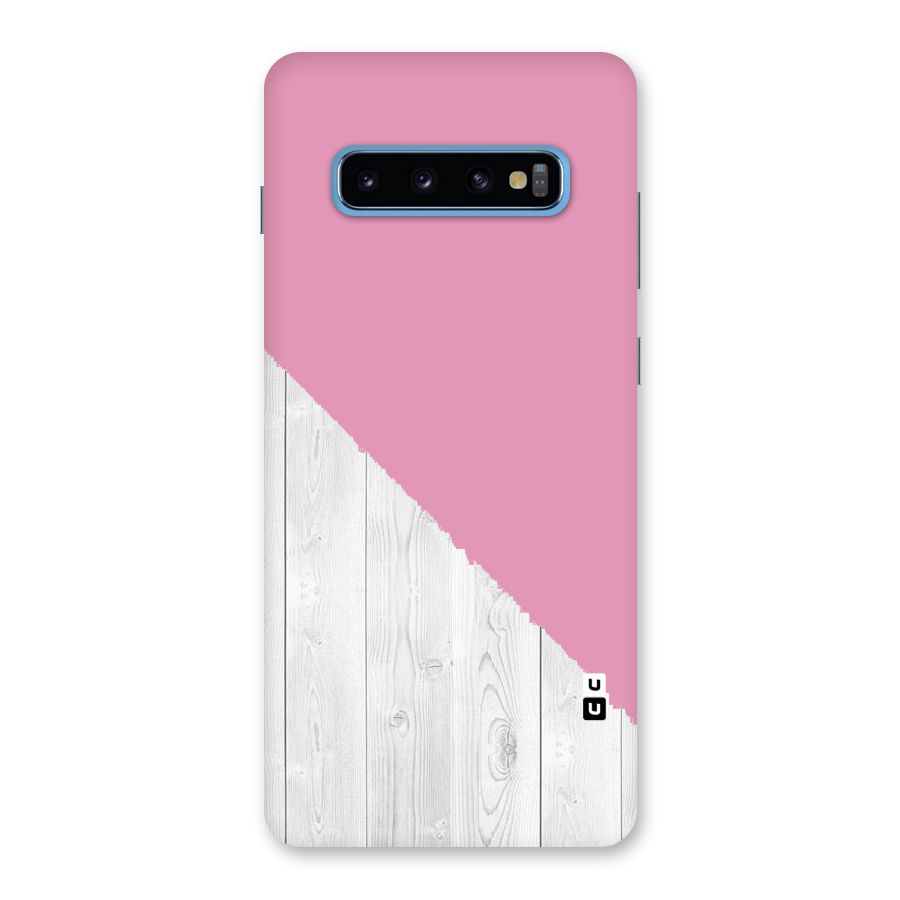 Grey Pink Wooden Design Back Case for Galaxy S10 Plus