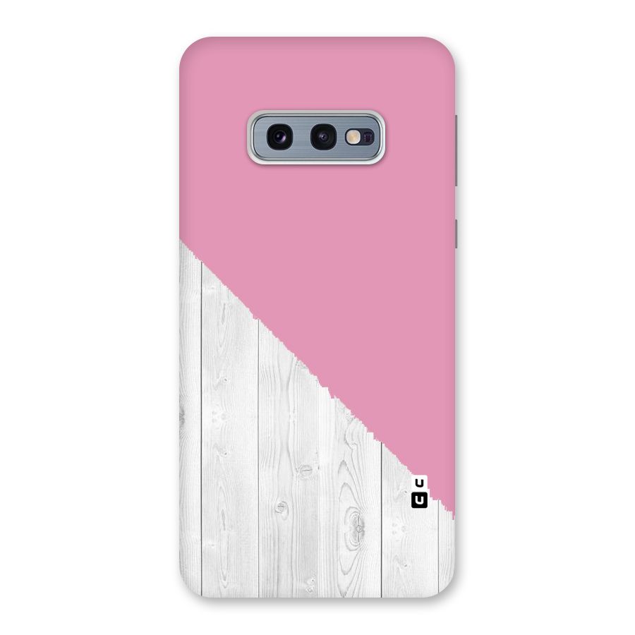 Grey Pink Wooden Design Back Case for Galaxy S10e