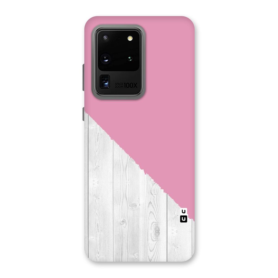 Grey Pink Wooden Design Back Case for Galaxy S20 Ultra