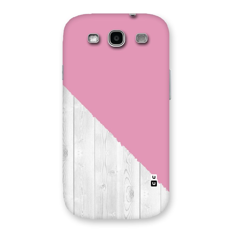 Grey Pink Wooden Design Back Case for Galaxy S3