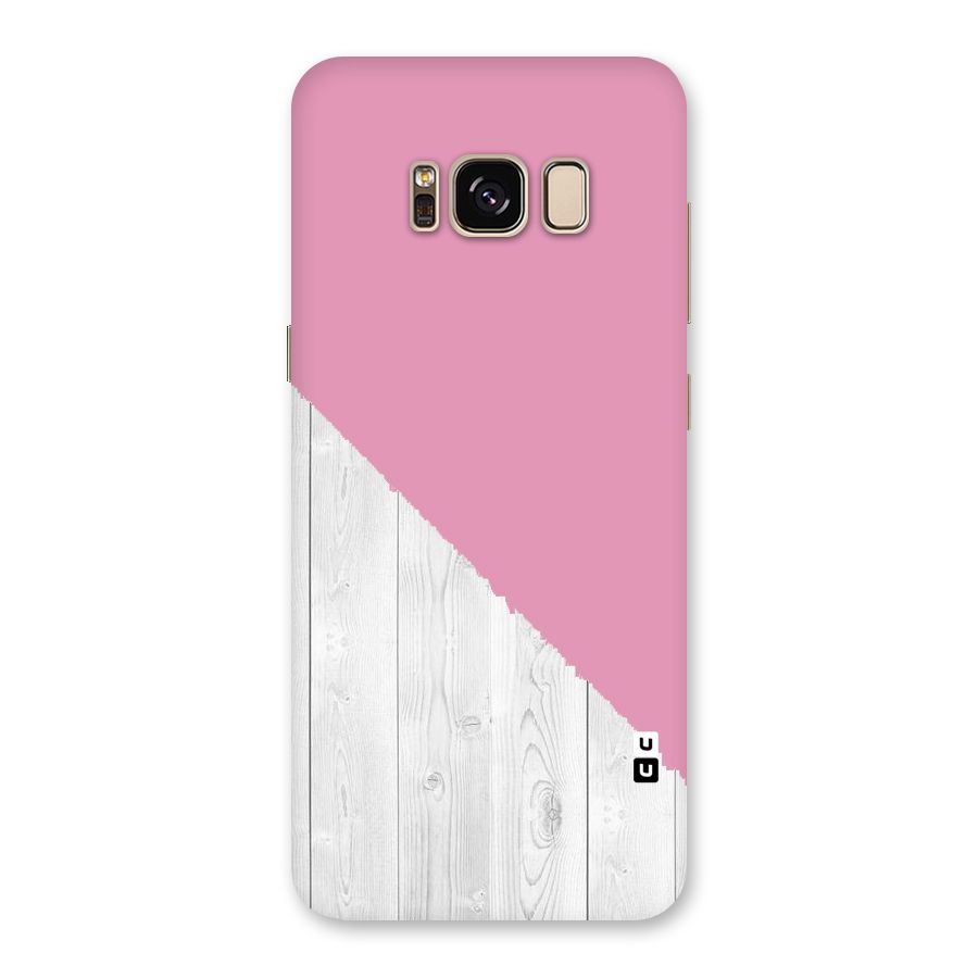Grey Pink Wooden Design Back Case for Galaxy S8