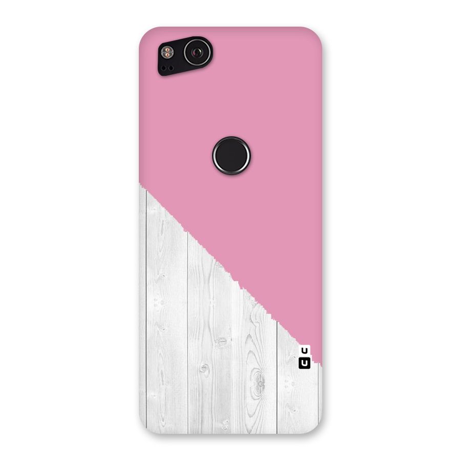 Grey Pink Wooden Design Back Case for Google Pixel 2