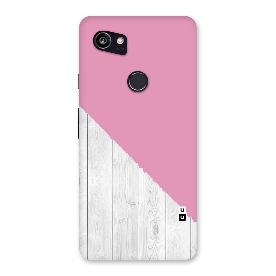 Grey Pink Wooden Design Back Case for Google Pixel 2 XL
