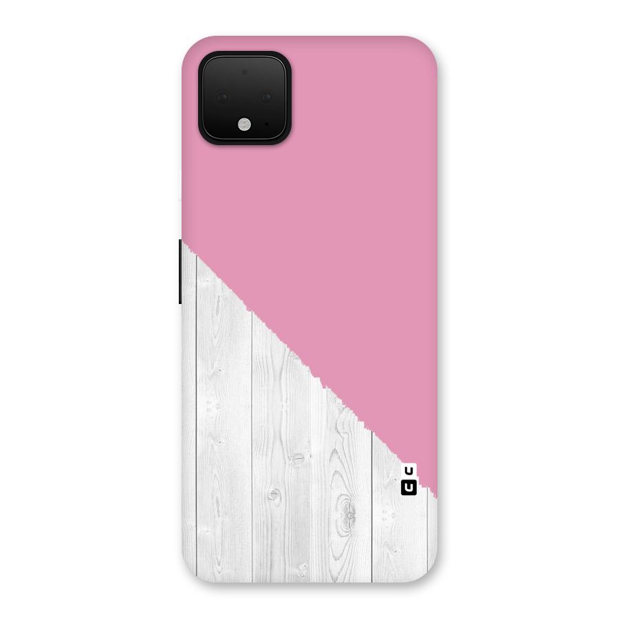 Grey Pink Wooden Design Back Case for Google Pixel 4 XL