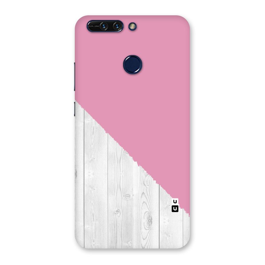 Grey Pink Wooden Design Back Case for Honor 8 Pro