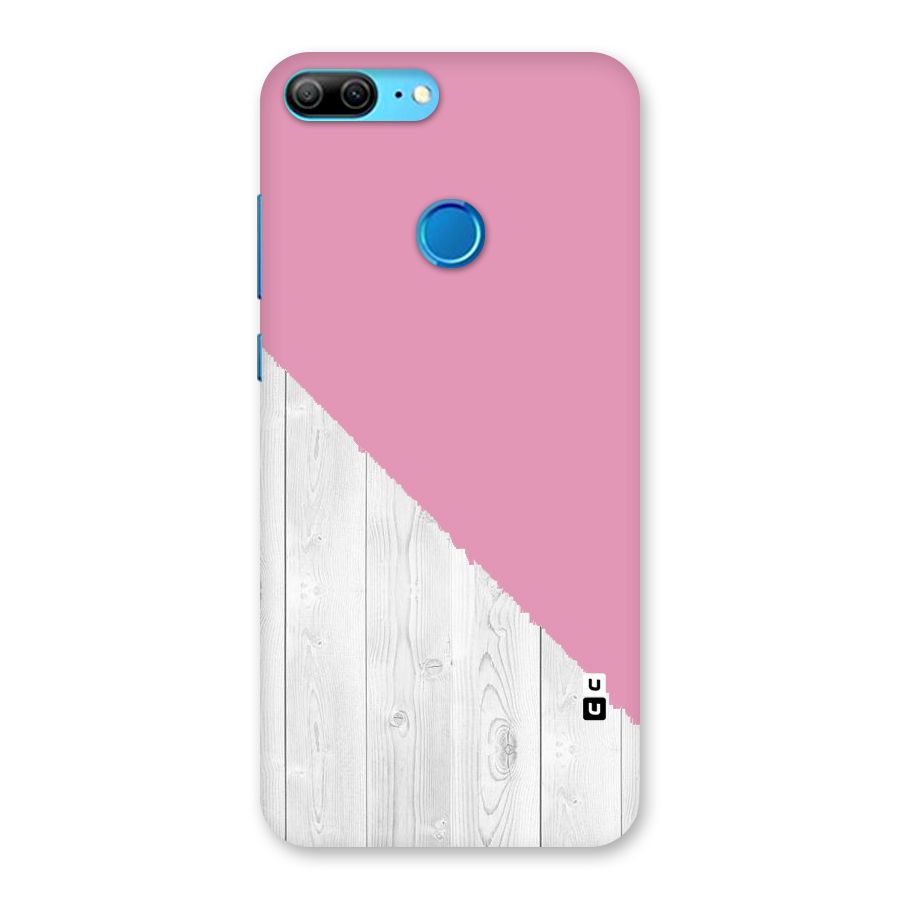 Grey Pink Wooden Design Back Case for Honor 9 Lite