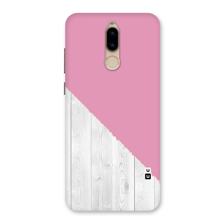 Grey Pink Wooden Design Back Case for Honor 9i