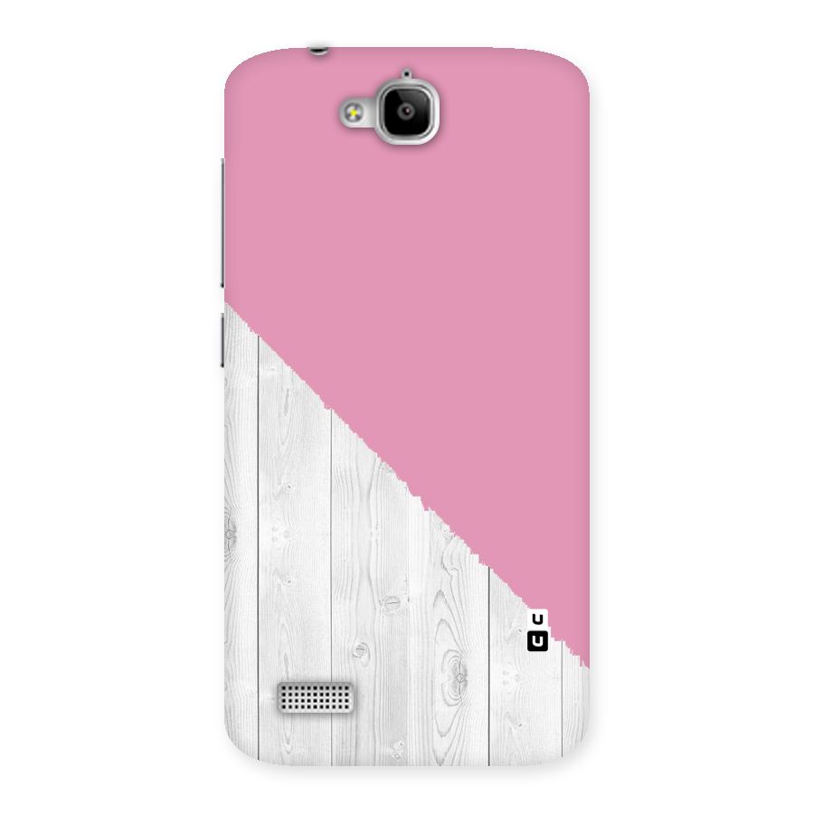 Grey Pink Wooden Design Back Case for Honor Holly