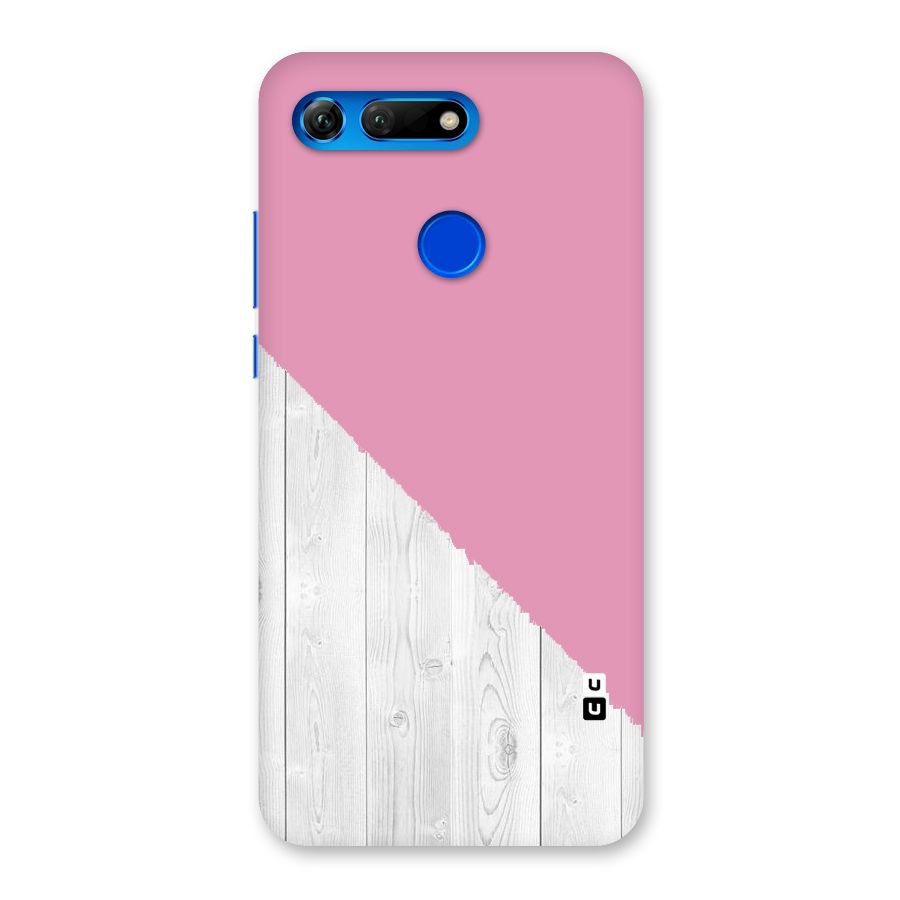 Grey Pink Wooden Design Back Case for Honor View 20
