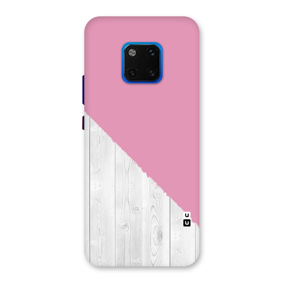 Grey Pink Wooden Design Back Case for Huawei Mate 20 Pro