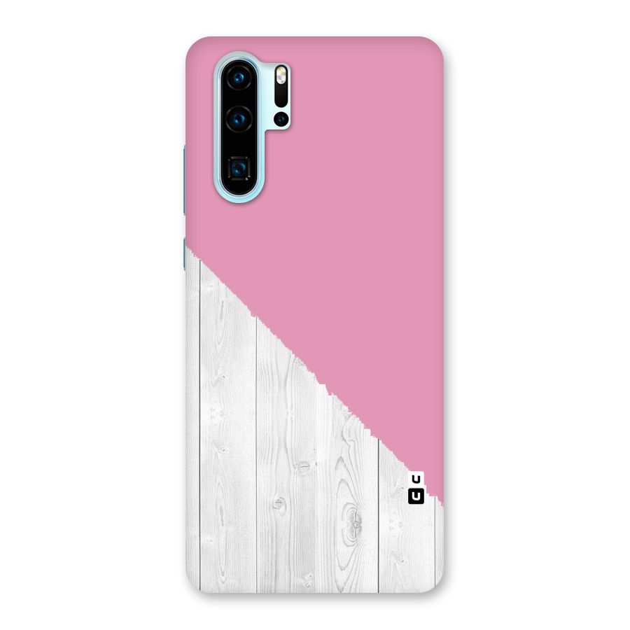 Grey Pink Wooden Design Back Case for Huawei P30 Pro