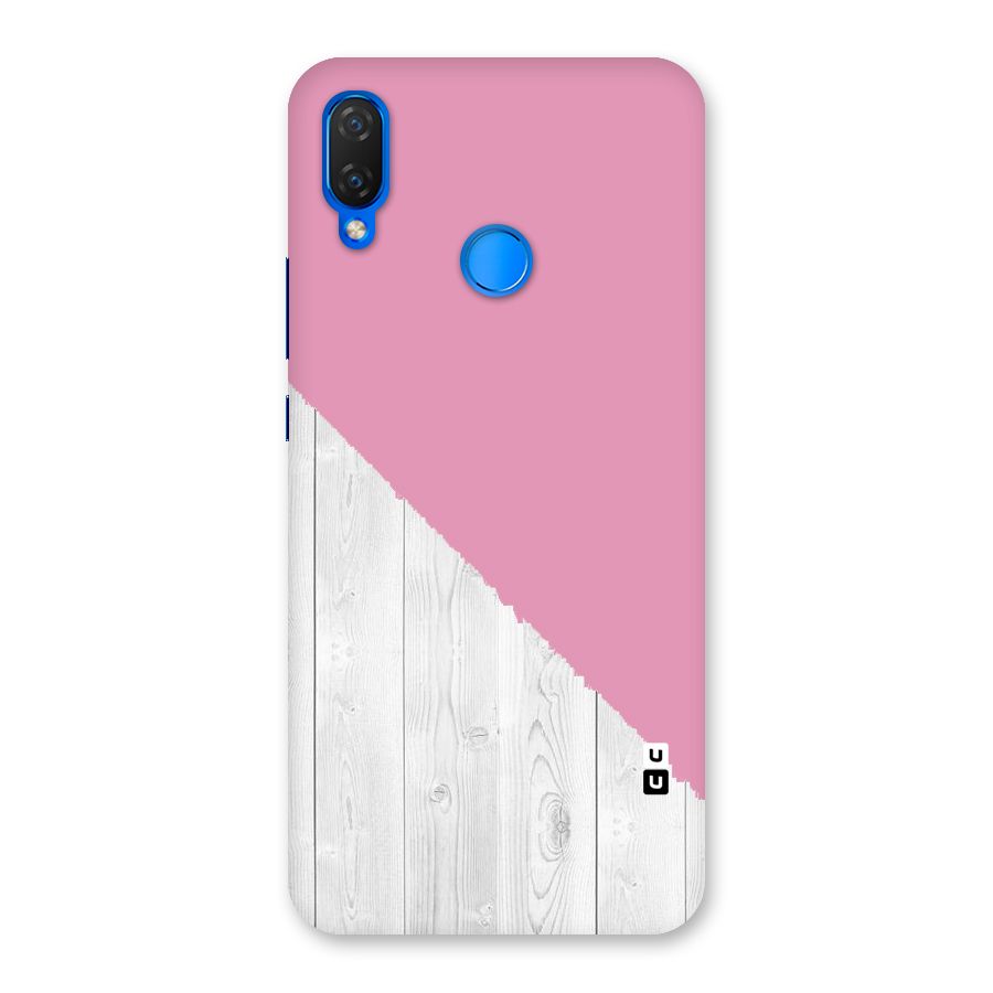 Grey Pink Wooden Design Back Case for Huawei P Smart+