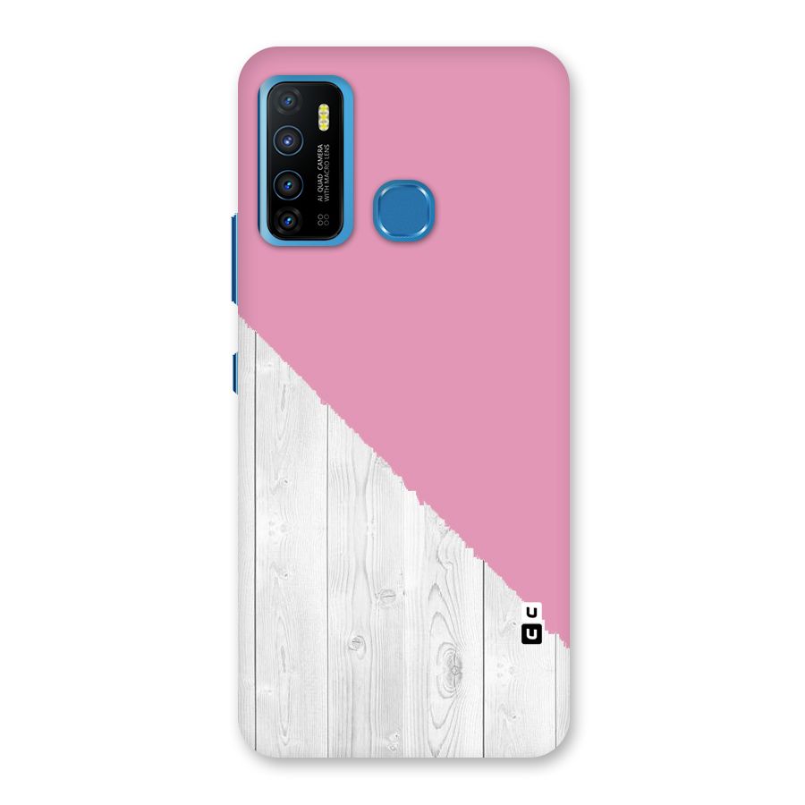 Grey Pink Wooden Design Back Case for Infinix Hot 9