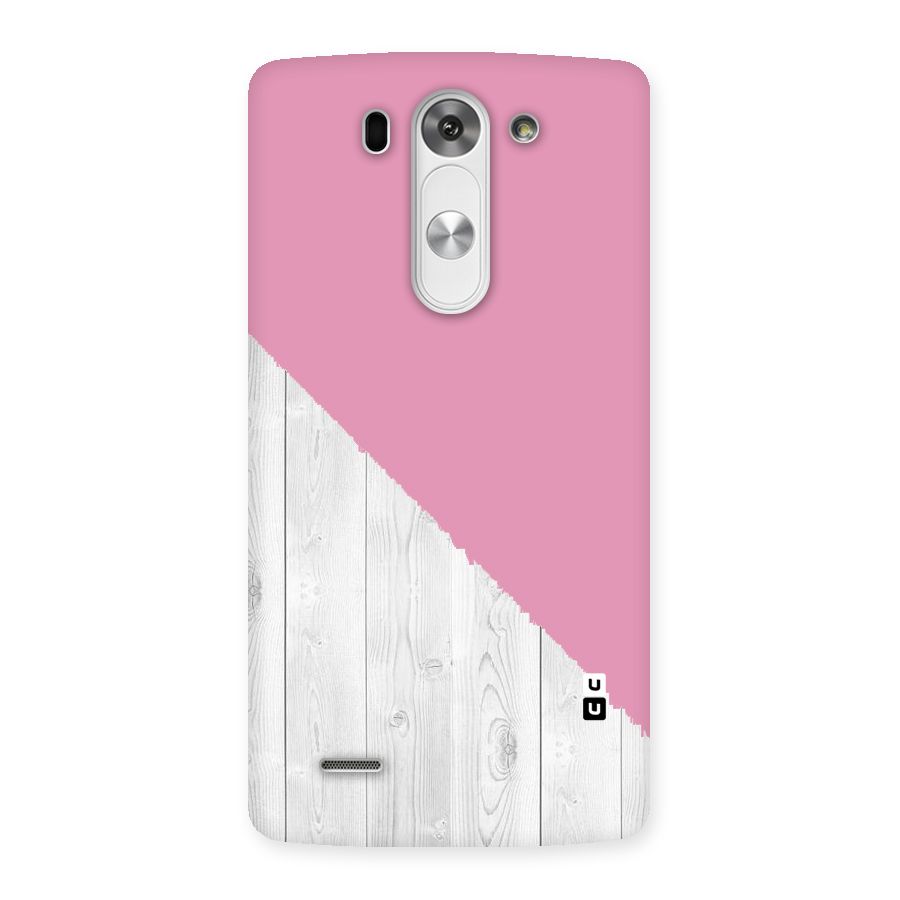 Grey Pink Wooden Design Back Case for LG G3 Mini