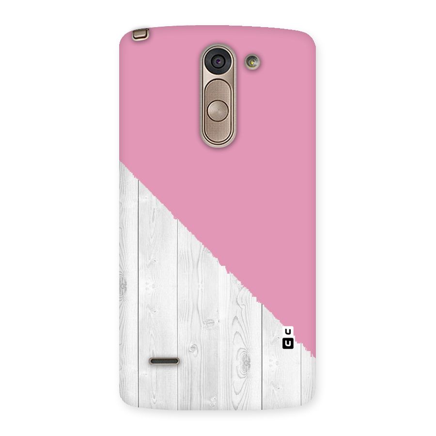 Grey Pink Wooden Design Back Case for LG G3 Stylus