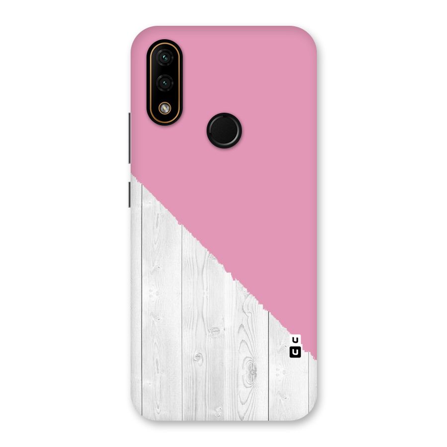 Grey Pink Wooden Design Back Case for Lenovo A6 Note
